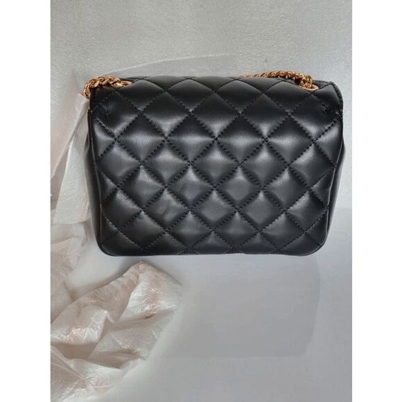 VERSACE Black Quilted Calfskin Leather Medusa Crossbody Bag $2200 NEW WITH TAGS - Picture 7 of 16